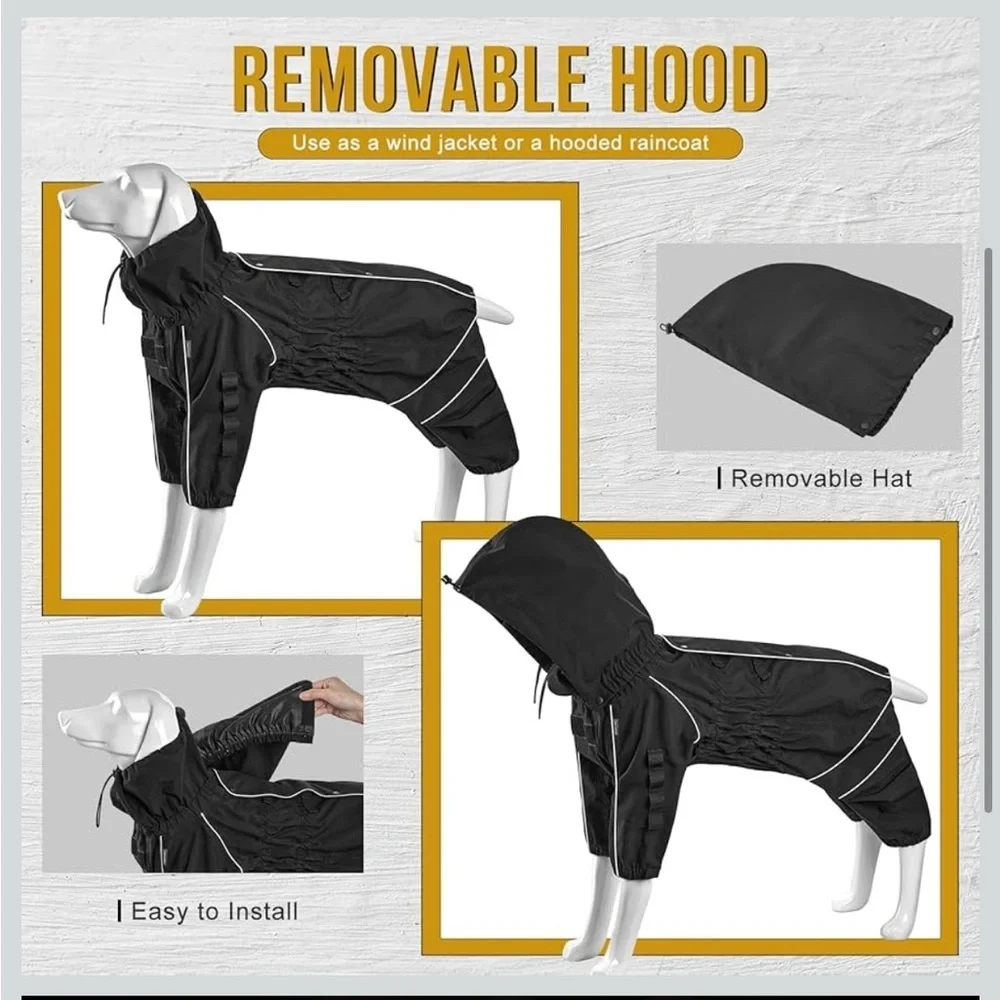OneTigris Dog Raincoat Waterproof & Reflective medium/ 410-bb1